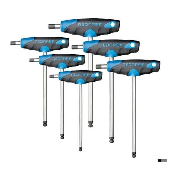 Gedore 6 Piece Metric T-Shape Hex Key Set, DT 2142-06 DT 2142-06