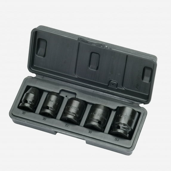 Gedore K 19-028 Car impact socket set 1/2" 5 pcs hex 10-24 mm