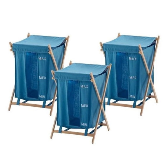 Nameeks Gedy BU380-11 Gedy Free Standing Laundry Basket - Blue