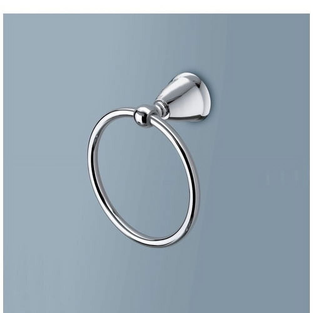 Polished Chrome Modern Wall Mounted Towel Ring