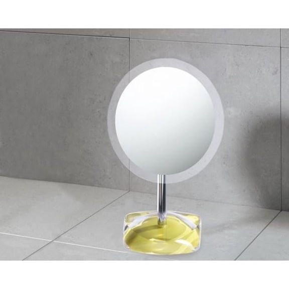 Nameeks Gedy 4607-68 Twist 7-1/4" W X 11-1/2" H Modern Circular Frameless Makeup Mirror -