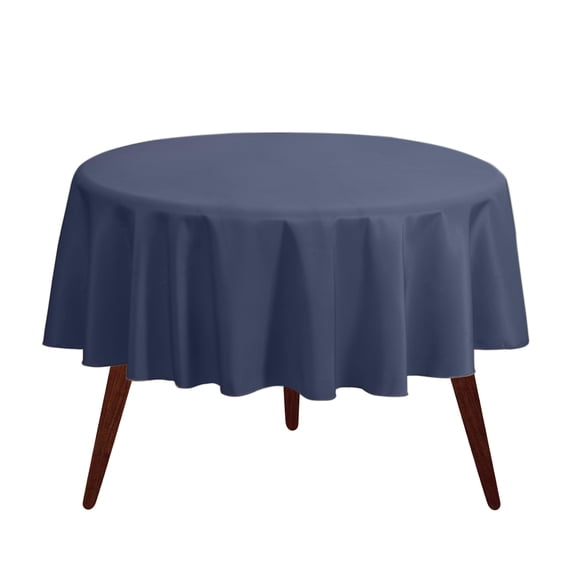 Gee Di Moda Round Tablecloth - 90 Inch Navy Blue Round Table Cloth for 30 to 60 Inch Round Tables - Heavy Duty Washable Fabric - for Buffet Table, Holiday Party, Dinner, Wedding & Baby Shower