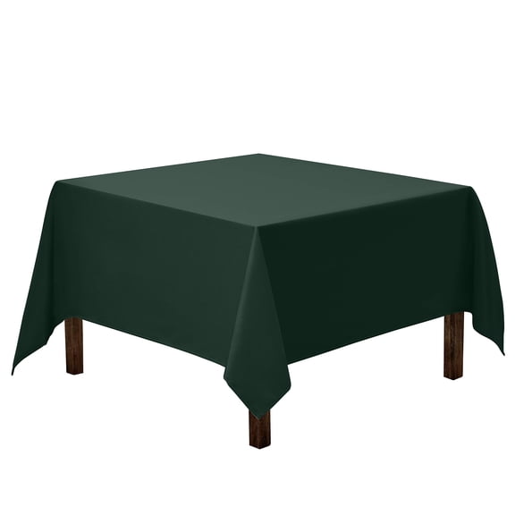 Gee Di Moda Square Tablecloth - 70 x 70 Inch Hunter Green Table Cloth for Medium Square or Round Tables - Heavy Duty Washable Fabric - for Buffet Table, Holiday Party, Dinner, Wedding & Baby Shower