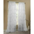 thumbnail image 1 of Gee Di Moda White Ruffle Curtains Gypsy Lace Curtains for Bedroom Curtains for Living Room - White 60x63 inch Ruffled Curtains for Kids Room Shabby Chic Curtain for Nursery Kids Curtains for Girls, 1 of 1