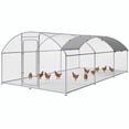 thumbnail image 1 of TIME RAY Extra Large Chicken Coop 19.7 x 10 ft Metal Walk-in Chicken Run Pen Silver, 1 of 9