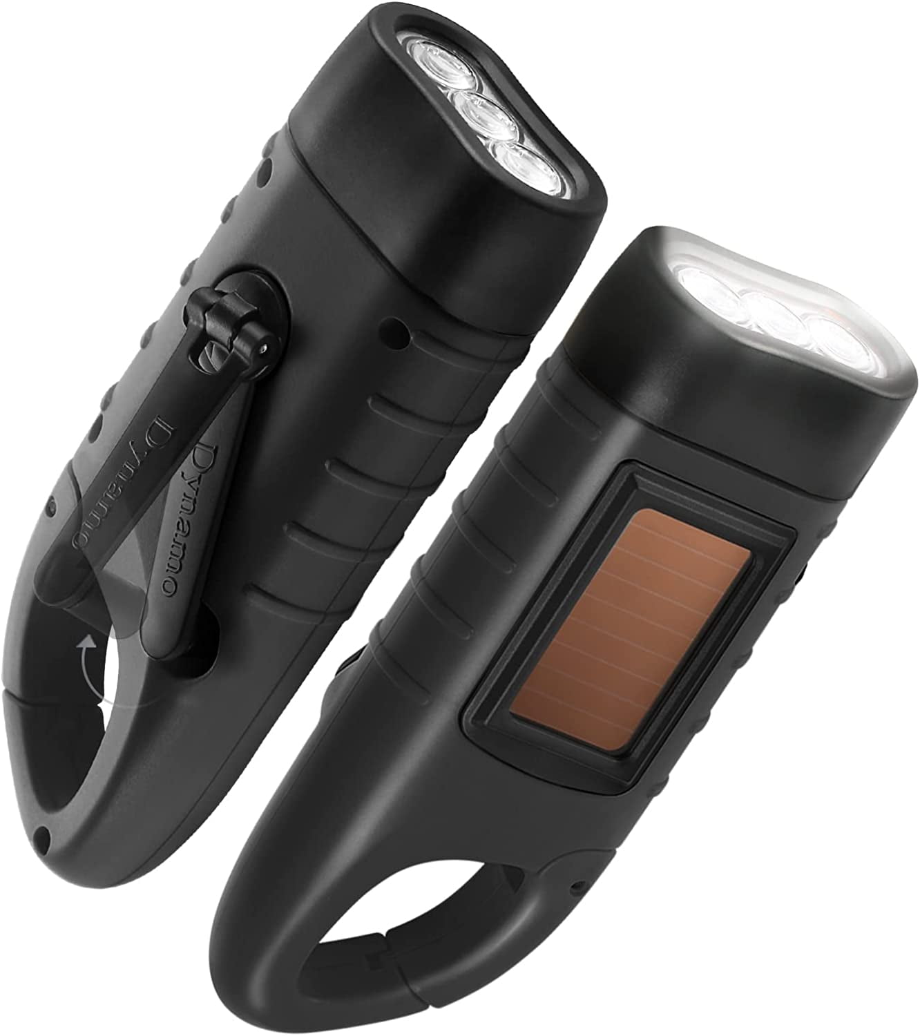 7 led solar power flashlight ni-mh rechargeable GeeRic Solar Powered Hand Crank LED Flashlight, 2 Pack