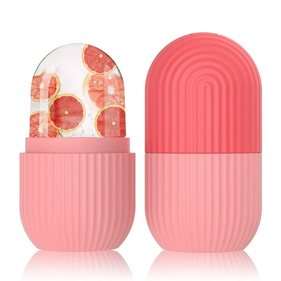 GeeRic Ice Face Roller, Silicone Ice Facial Rollers, Cube Face Contour for Eyes Neck, Beauty Facial Massage Roller Remove Dark Circle Pore Shrink Face Roller Skin Care Tools (Pink)