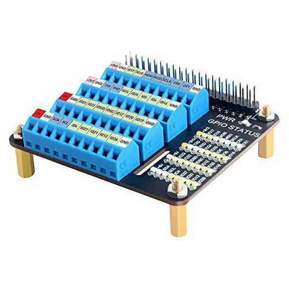 GeeekPi Raspberry Pi 4 GPIO Screw Terminal Block Breakout Module, Raspberry Pi GPIO Expansion Board Breakout for Raspberry Pi 4B/3B+/3B/2B/B+/Pi Zero/Pi Zero W