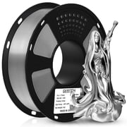 Geeetech 3D Printer Silk Silver PLA Filament 1.75mm,Metal-like Shiny Consumable 1kg 2.2lbs 1 Spool