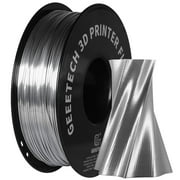 Geeetech 3D Printer Silk Silver PLA Filament 1.75mm,Metal-like Shiny Consumable 1kg 2.2lbs 1 Spool