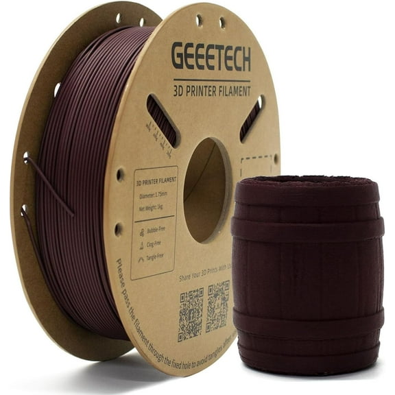 Geeetech 3D Printing PLA Carbon Fiber Filament 1.75mm Dimensional Accuracy  /- 0.03mm 1kg(2.2ib) Brick Red