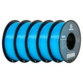 thumbnail image 1 of Geeetech 5pcs Aqua Blue PETG Filament 1.75mm, Upgrade Stronger Toughness Printing Consumables, 5 kg (11 lbs) Spool Fit Most FDM 3D Printer, 1 of 8