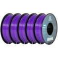 thumbnail image 1 of Geeetech 5pcs purple PETG Filament 1.75mm, Upgrade Stronger Toughness Printing Consumables, 5 kg (11 lbs) Spool Fit Most FDM 3D Printer, 1 of 8