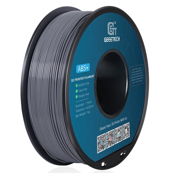 Geeetech ABS Filament 1.75mm gray 3D Printer Filament 1kg(2.2lbs),Neatly Wound ABS Filament,Dimensional Accuracy +/- 0.03 mm, Fit Most FDM 3D Printers