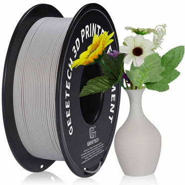 Geeetech Light Gray Matte PLA Filament Matte 1KG, 1.75mm 3D Printer Filament Dimensional Accuracy +/- 0.01mm, 1kg Carboard Spool (2.2lbs) for Most FDM 3D Printers