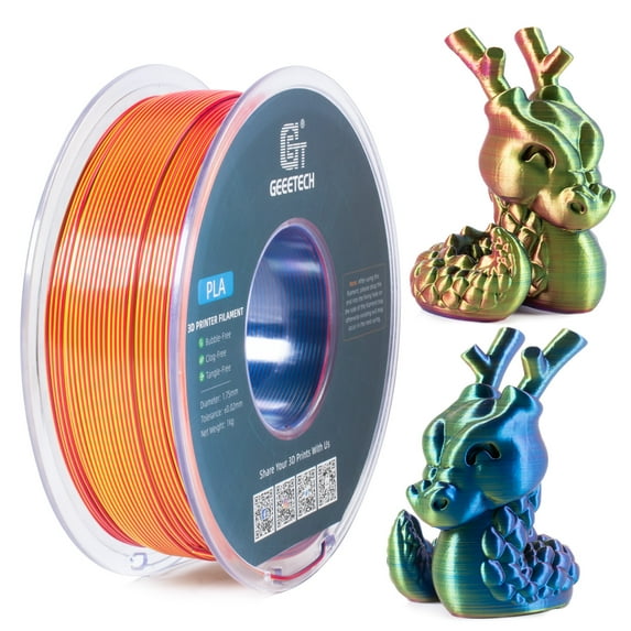 Geeetech Tri Color Silk PLA Filament , 3D Filament 1,75 mm 1KG Spool Wire ( /-0.03mm) Vacuum Packaging, Special Color,Fast Ship