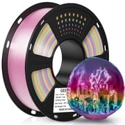 Geeetech gradient color 3D Printer PLA Filament 1KG Toughness Enhanced Filament with 1.75mm Dimensional Accuracy +/-0.03mm, 1080 Feet per Roll, Vacuum Packaging