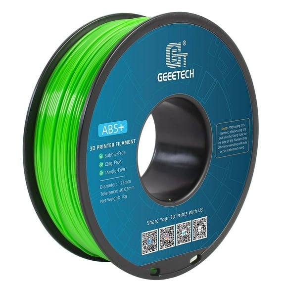 Geeetech neatly wound green ABS filament 1.75mm gray 3D printer filament 1kg (2.2lbs), dimensional accuracy +/- 0.03 mm, suitable for most FDM 3D printers