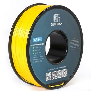 Geeetech neatly wound yellow ABS filament 1.75mm gray 3D printer filament 1kg (2.2lbs), dimensional accuracy +/- 0.03 mm, suitable for most FDM 3D printers