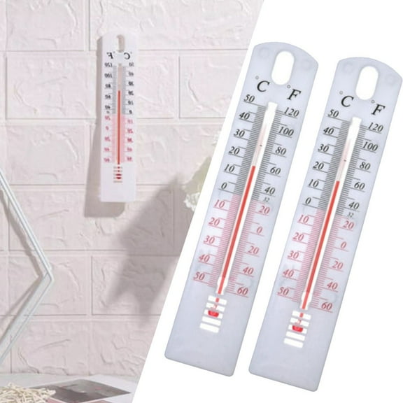 Geege 2Pcs Wall Thermometer Indoor Outdoor Hanging Garden Greenhouse House Office Room