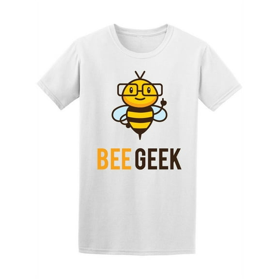 Geek Bee Mascot T-Shirt Men -Image by Shutterstock, Male Small