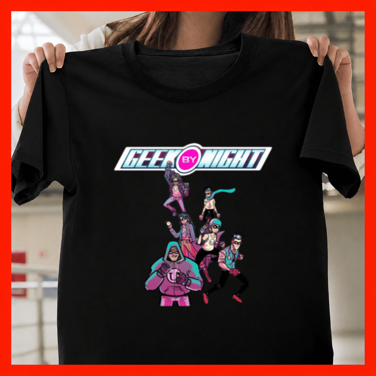 Geek By Night S2 Tabletop RPG Podcast Broadcast Studio Unisex T-Shirt ...