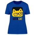 thumbnail image 1 of Geek Cat Cool Hipster Doodle T-Shirt Women -Image by Shutterstock, Female x-Large, 1 of 2