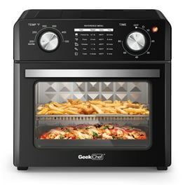 Gourmia Digital Air Fryer Toaster Oven with Single-Pull French Doors, 6  Slice, Stainless Steel 