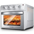 thumbnail image 1 of Plum Chef 27.5QT Air Fryer Toaster Oven Combo, Extra Large 7-in-1 Countertop Oven with Bake, Broil, Roast, Toast, Healthy Air Fry Function, 1600W, Digital Controls & 60-Min Timer, Silver, 1 of 9