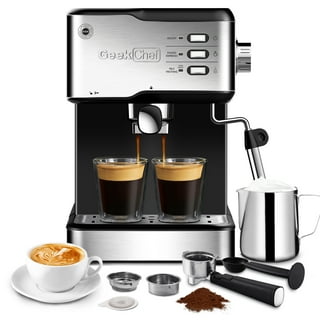 SUMSATY Espresso Machine, Stainless Steel Espresso Machine with Milk  Frother for Latte, Cappuccino, Machiato,for Home Espresso Maker, 1.8L Water  Tank, 20 Bar 