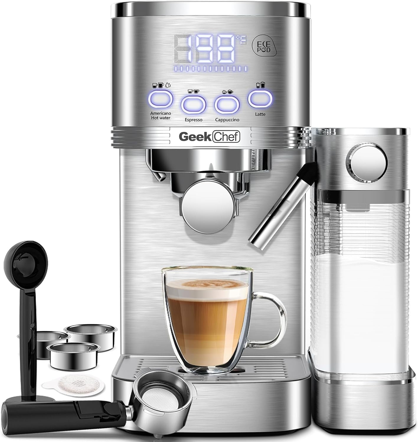 Geek Chef Espresso Machine 20 Bar, Professional Espresso Coffee Maker