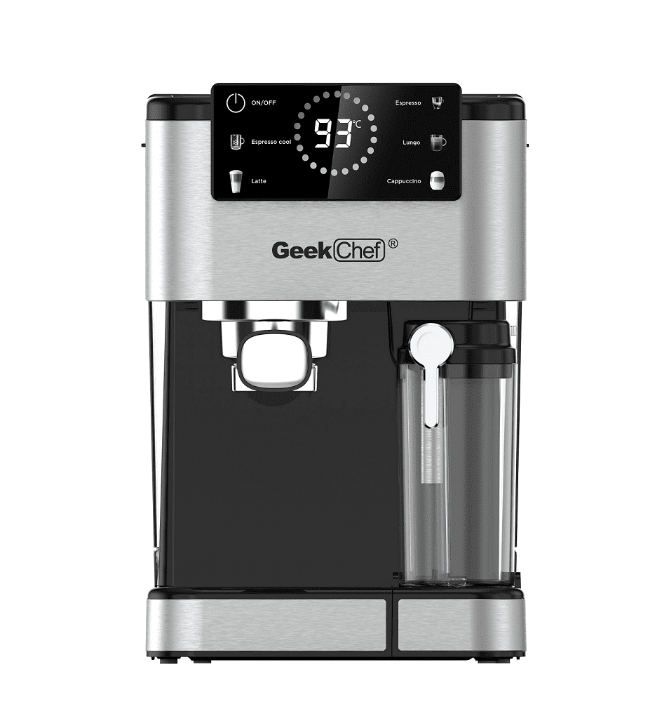 Machine Shop Geek Geek Chef Home Espresso Machine - 20 Bar, Auto Milk Frother ...