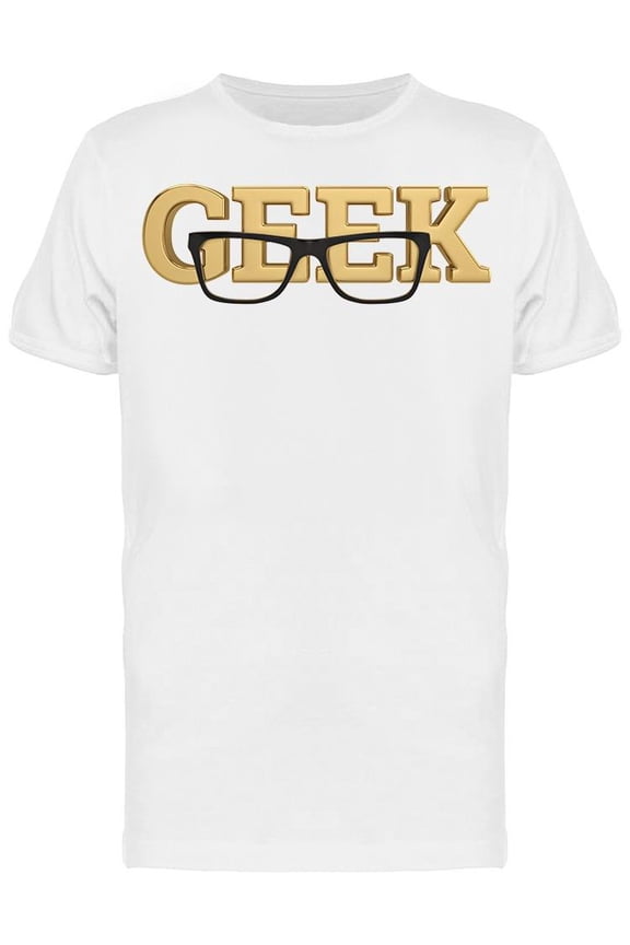 Geek Eye Glasses Nerdy Style T-Shirt Men -Image by Shutterstock, Male 3X-Large