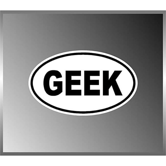 Geek Nerdy Vinyl Euro Decal Bumper Sticker 3" X 5"