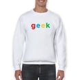 thumbnail image 1 of Geek. Sweatshirt Men -GoatDeals Designs, Male Small, 1 of 4