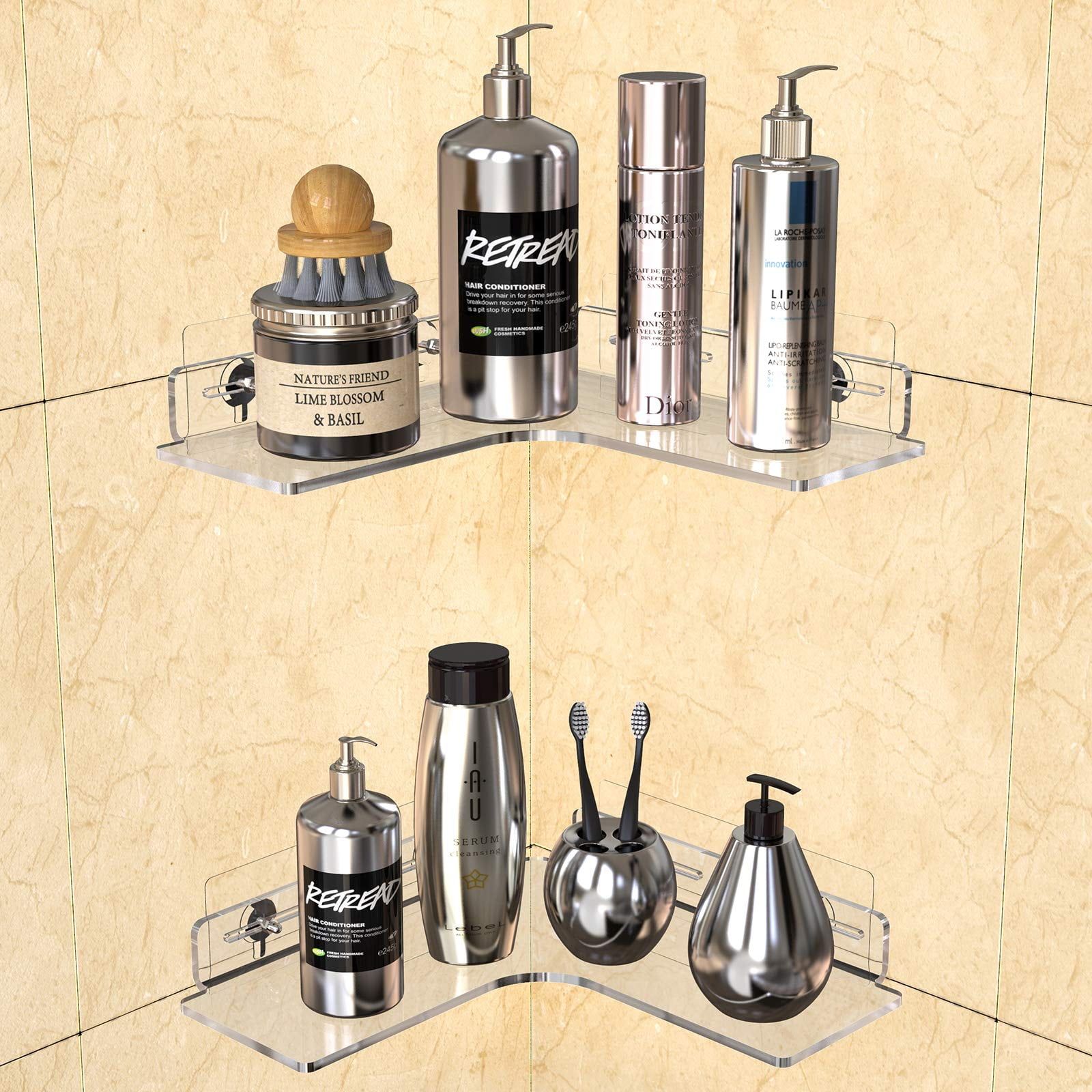 GeekDigg LShaped 2 Pack Corner Shower Caddy Shelf