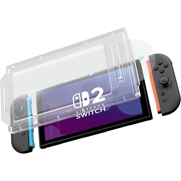 GeekShare 2PCS Screen Protector for Switch 2 , Dust-Free Alignment Frame, 9H Glass Tempered Film