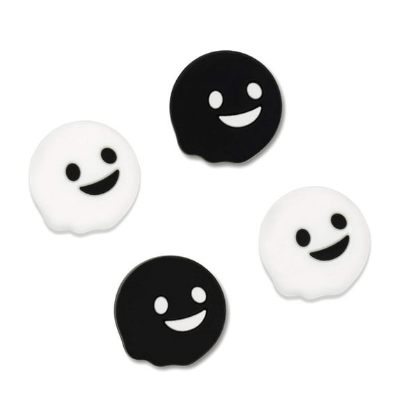 GeekShare 4PCS Ghost Playstation 5 Thumb Grips, Soft Silicone Thumbsticks Cover Set for Switch Pro and PS4 PS5 Controller