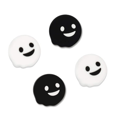 GeekShare 4PCS Ghost PS5 Thumb Grips, Thumbsticks Cover Set for Switch Pro and PS4 PS5 Controller