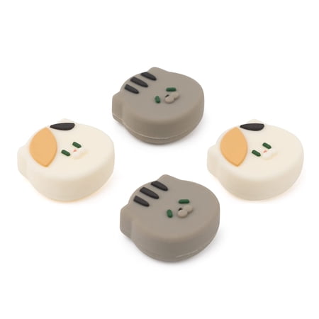 GeekShare 4PCS Nintendo Switch Thumb Grips, Soft Silicone Joystick Caps for Nintendo Switch/OLED/Lite, Fat Cat