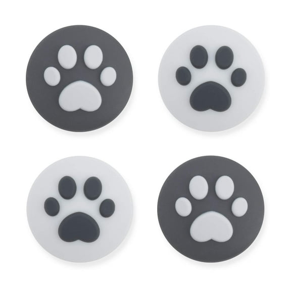 GeekShare 4PCS Silicone Cat Paw JoyCon Thumb Grip Set Joystick Caps for Switch/OLED/Lite(Lite Gray)