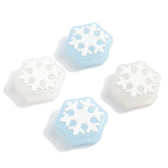 GeekShare 4PCS Transparent Snow Thumb Grip Caps,Soft Silicone Joystick Cover Compatible with Nintendo Switch /OLED/ Switch Lite