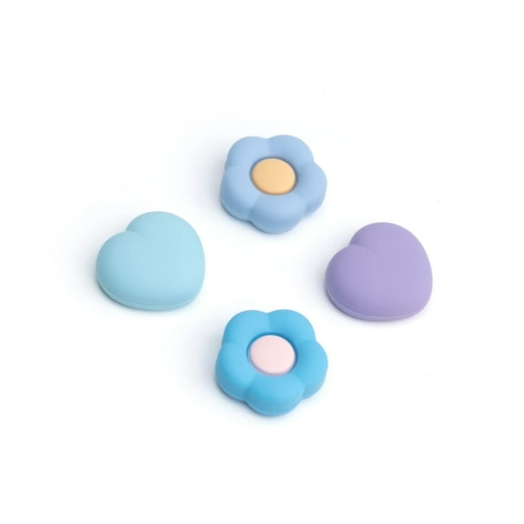 GeekShare Bloom-Heart Nintendo Switch Thumb Grips, Soft Silicone Joystick Caps for Switch 2017/OLED/Lite, 4PCS