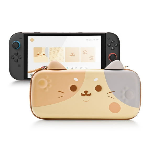 GeekShare Calico Cat Carry Case for Nintendo Switch 2025 Travel Bag fit NS2 Console & Accessories