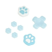 GeekShare Cat Paw Button Caps Thumb Grips Set, Joystick Cover Caps for Nintendo Switch/OLED - Blue