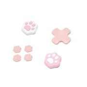 GeekShare Cat Paw Button Caps Thumb Grips Set, Joystick Cover Caps for Nintendo Switch/OLED - Pink