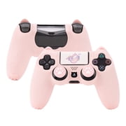 GeekShare Cat Paw PS4 Skin Anti-Slip Silicone Protective Cover Case for PS5 PS4 Controller Pink