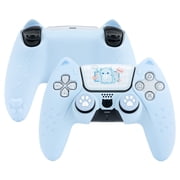 GeekShare Cat Paw PS5 Controller Skin, Anti-Slip Silicone Protective Case for PS5 Controller(Blue)
