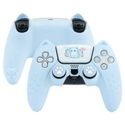 GeekShare Cat Paw PS5 Controller Skin, Anti-Slip Silicone Protective Case for Playstation 5 Blue