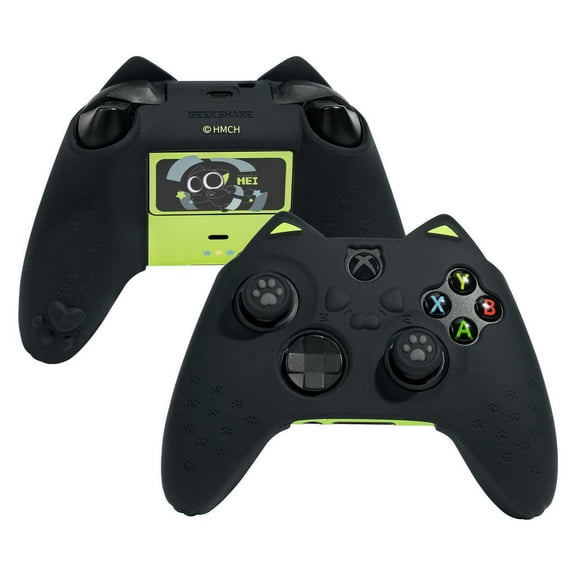 GeekShare Cat Paw Skin for Xbox X/S Controller Protective Case + Thumb Grips + Sticker Black